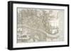 Map of Westminster, the City of London, Southwark and Surrounding Areas, 1743-null-Framed Giclee Print