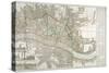 Map of Westminster, the City of London, Southwark and Surrounding Areas, 1743-null-Stretched Canvas