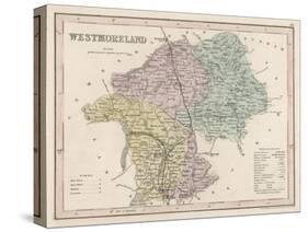 Map of Westmoreland-James Archer-Stretched Canvas