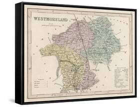 Map of Westmoreland-James Archer-Framed Stretched Canvas