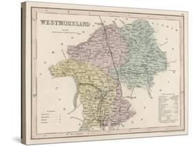 Map of Westmoreland-James Archer-Stretched Canvas