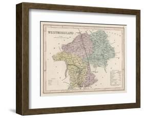 Map of Westmoreland-James Archer-Framed Art Print