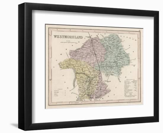 Map of Westmoreland-James Archer-Framed Art Print