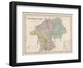 Map of Westmoreland-James Archer-Framed Art Print