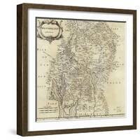 Map of Westmorland-Robert Morden-Framed Giclee Print