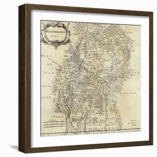 Map of Westmorland-Robert Morden-Framed Giclee Print