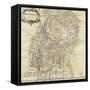 Map of Westmorland-Robert Morden-Framed Stretched Canvas