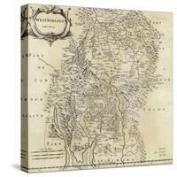 Map of Westmorland-Robert Morden-Stretched Canvas