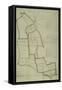 Map of Willesden, London-null-Framed Stretched Canvas