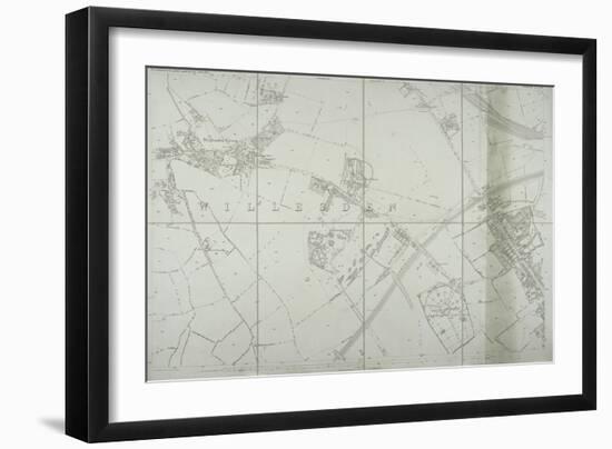 Map of Willesden, London-null-Framed Giclee Print