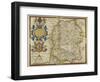 Map Of Wiltshire-Christopher Saxton-Framed Giclee Print