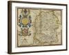 Map Of Wiltshire-Christopher Saxton-Framed Giclee Print