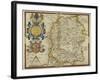 Map Of Wiltshire-Christopher Saxton-Framed Giclee Print