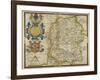 Map Of Wiltshire-Christopher Saxton-Framed Giclee Print
