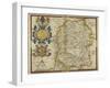 Map Of Wiltshire-Christopher Saxton-Framed Giclee Print