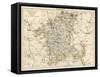 Map of Worcestershire. England, 1870s-null-Framed Stretched Canvas