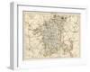 Map of Worcestershire. England, 1870s-null-Framed Giclee Print