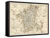 Map of Worcestershire. England, 1870s-null-Framed Stretched Canvas