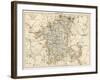 Map of Worcestershire. England, 1870s-null-Framed Giclee Print