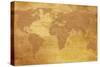 Map Of World On Old Paper-charobna-Stretched Canvas