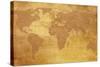 Map Of World On Old Paper-charobna-Stretched Canvas