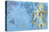 Map of World, Sextant, Constellations-null-Stretched Canvas