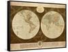 Map of World-Elizabeth Medley-Framed Stretched Canvas