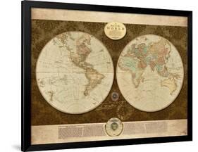 Map of World-Elizabeth Medley-Framed Art Print