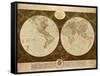 Map of World-Elizabeth Medley-Framed Stretched Canvas