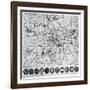 Map of YMCA Shelters around London During WW1-null-Framed Art Print