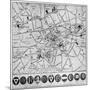 Map of YMCA Shelters around London During WW1-null-Mounted Art Print
