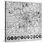 Map of YMCA Shelters around London During WW1-null-Stretched Canvas