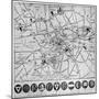 Map of YMCA Shelters around London During WW1-null-Mounted Art Print