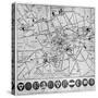 Map of YMCA Shelters around London During WW1-null-Stretched Canvas