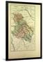 Map of Yonne France-null-Framed Giclee Print