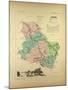 Map of Yonne France-null-Mounted Giclee Print
