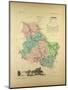 Map of Yonne France-null-Mounted Giclee Print