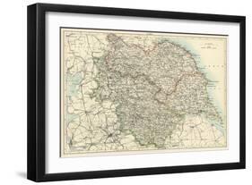 Map of Yorkshire, England, 1870s-null-Framed Giclee Print