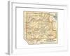 Map of Yosemite National Park (C. 1900), Maps-Encyclopaedia Britannica-Framed Giclee Print