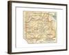 Map of Yosemite National Park (C. 1900), Maps-Encyclopaedia Britannica-Framed Giclee Print