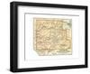 Map of Yosemite National Park (C. 1900), Maps-Encyclopaedia Britannica-Framed Premium Giclee Print