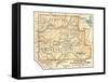 Map of Yosemite National Park (C. 1900), Maps-Encyclopaedia Britannica-Framed Stretched Canvas