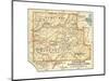 Map of Yosemite National Park (C. 1900), Maps-Encyclopaedia Britannica-Mounted Giclee Print