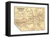 Map of Yosemite Valley (C. 1900), Maps-Encyclopaedia Britannica-Framed Stretched Canvas