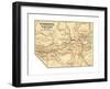 Map of Yosemite Valley (C. 1900), Maps-Encyclopaedia Britannica-Framed Giclee Print