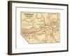 Map of Yosemite Valley (C. 1900), Maps-Encyclopaedia Britannica-Framed Giclee Print