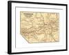 Map of Yosemite Valley (C. 1900), Maps-Encyclopaedia Britannica-Framed Giclee Print