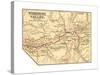 Map of Yosemite Valley (C. 1900), Maps-Encyclopaedia Britannica-Stretched Canvas