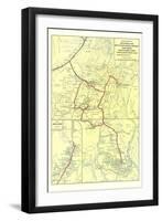 Map of Zion National Park-null-Framed Art Print