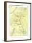 Map of Zion National Park-null-Framed Art Print